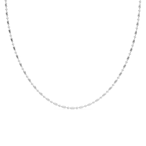 Clara 925 Sterling Silver Designer Chain Necklace in 18 inches |Gift for Women and Girls| With Certificate of Authenticity and 925 Stamp - Image 1