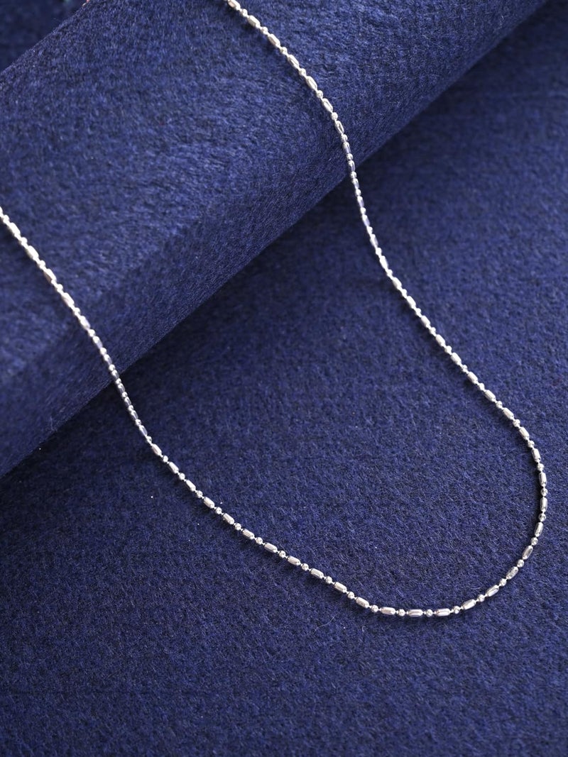 Clara 925 Sterling Silver Designer Chain Necklace in 18 inches |Gift for Women and Girls| With Certificate of Authenticity and 925 Stamp - Image 2