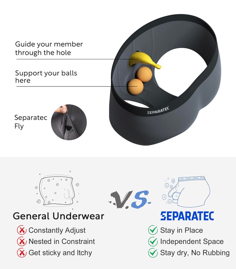 Separatec Men's Underwear Trunks, Soft Underwear Trunks Rayon Made from Bamboo, Dual Pouch Trunks for Men - Image 2