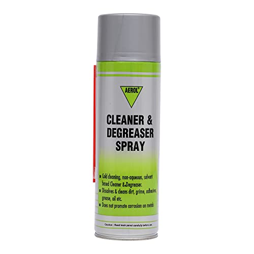 Aerol Cleaner and Degreaser Spray, Grade 6000 (350gm / 444 ml), for Deep Cleaning Inaccessible Areas of Metal Components, Dies and Moulds | Removes Grease, Oil, Wax and Tar - Image 1