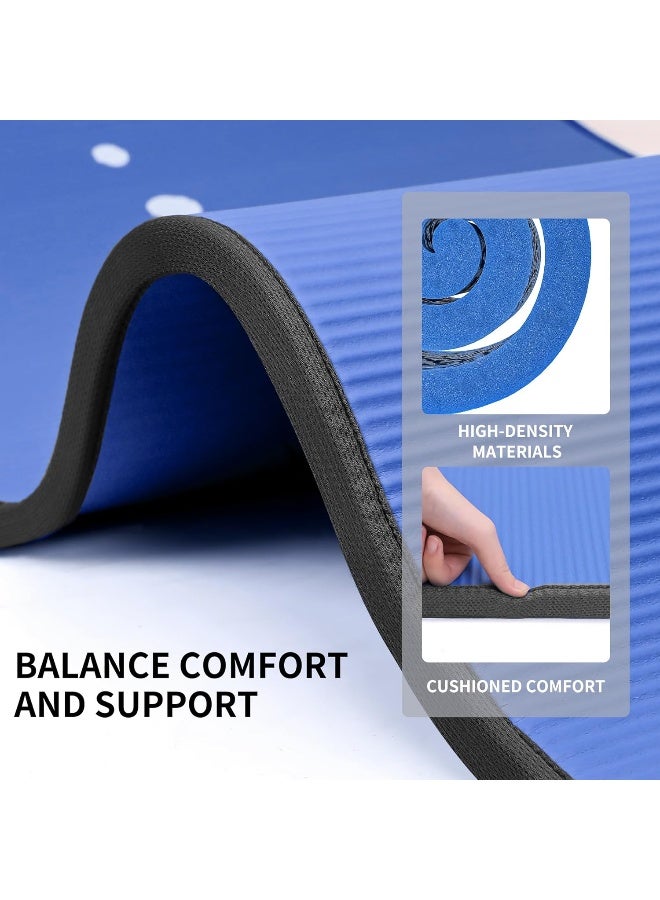 PROIRON Yoga Mat Non-Slip Eco Friendly NBR All-Purpose 10mm Thick Exercise Mat High Density Anti-Tear Pilates Mat with Carrying Strap for Yoga Pilates and Gymnastics - Image 5