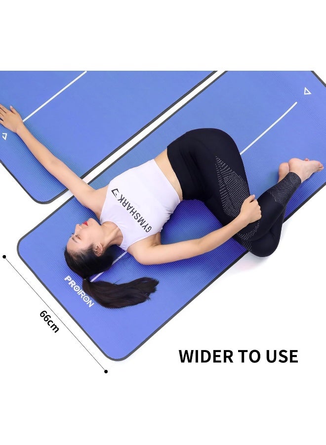PROIRON Yoga Mat Non-Slip Eco Friendly NBR All-Purpose 10mm Thick Exercise Mat High Density Anti-Tear Pilates Mat with Carrying Strap for Yoga Pilates and Gymnastics - Image 2