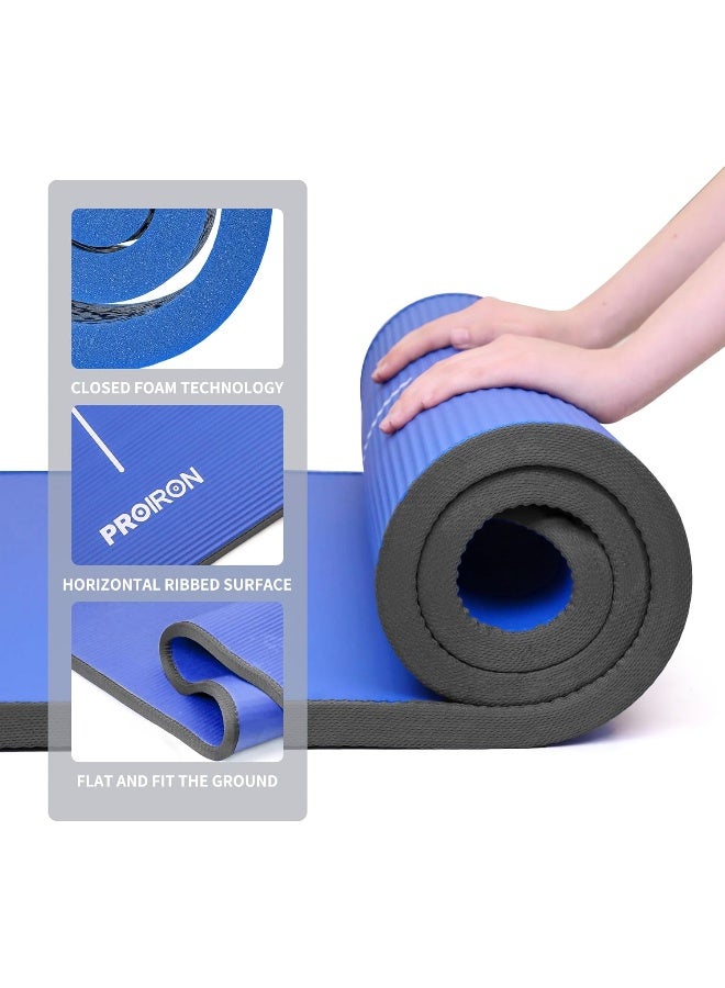 PROIRON Yoga Mat Non-Slip Eco Friendly NBR All-Purpose 10mm Thick Exercise Mat High Density Anti-Tear Pilates Mat with Carrying Strap for Yoga Pilates and Gymnastics - Image 4