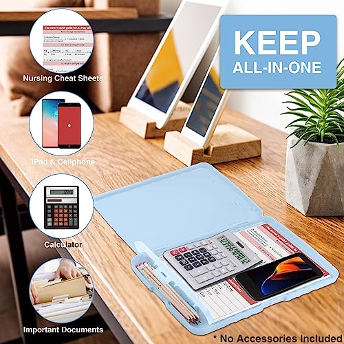 Sooez Clipboards with Storage, High Capacity Clip Boards 8.5x11 with Storage, Heavy Duty Nursing Clipboard Folder, Plastic Clipboard with Pen Holder for Women Teachers Work, School & Office Supplies - Image 5