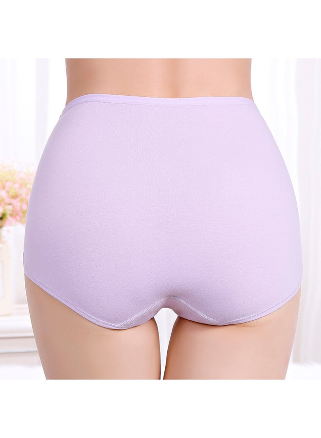 Pure Cotton High-waist Women's Underwear, Postpartum High-waist Shaping And Lifting Plus Size Underwear, Pure Cotton High-waist Embossed Underwear - Image 3