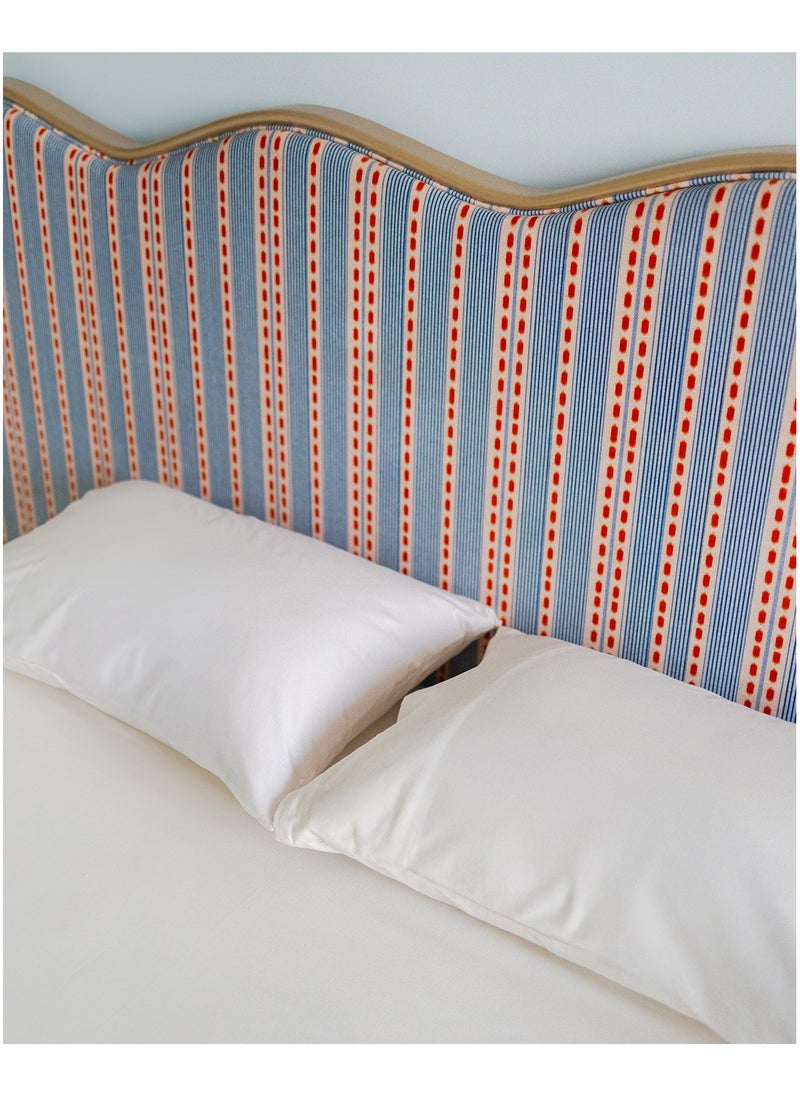 More cottons  - ملاية سرير فلات 100% قطن (240x260cm) اوف وايت - Image 1
