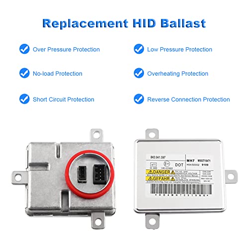 WMPHE Xenon HID Headlight Ballast Replacement for 8K0941597 Compatible with Audi A3/A4/A5/A6/A7/A8/Q7/Q5/RS5/S4/S5/S6/S7/S8, VW CC/Eos/Jetta/Tiguan/Touareg Control Unit W003T18471 W003T22071 - Image 4