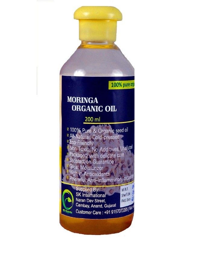 SK ORGANIC 100% Pure & Organic Coldpressed Moringa Oil (Ben Oil) 200 Ml For Hair Care And Spa  - Image 4
