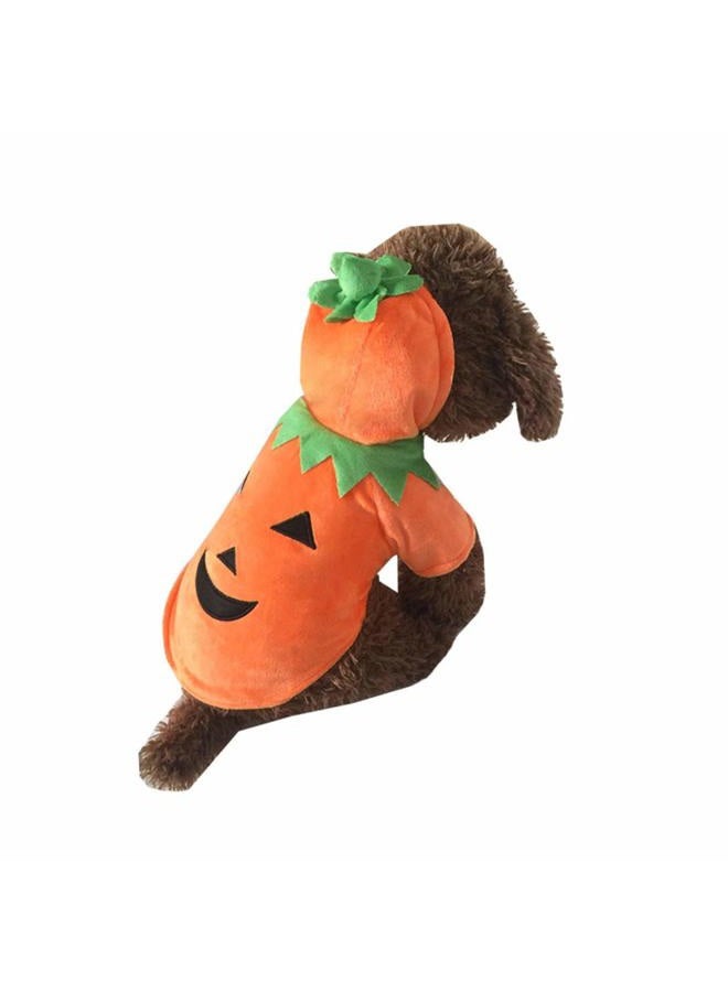 Mogoko Dog Cat Halloween Pumpkin Costumes, Funny Pet Cosplay Dress, Puppy Fleece Hoodie Coat Clothes, Animal Autumn Winter Warm Jumpsuit Outfit Apparel (XL for 12.0~18.0 lbs) - Image 5