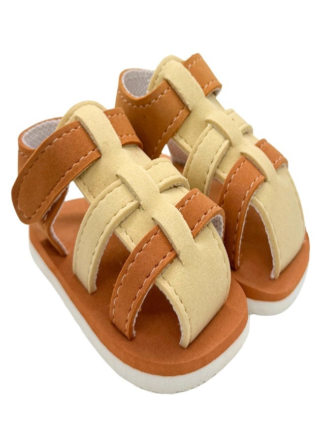 PureSole Lightweight Baby Sandals for Summer | Secure Multi-Strap Support Design | Anti-Slip Sole with Velcro Closure | Breathable Footwear for Baby Girls & Baby Boys 6-12 Months | Ideal for Casual Wear, Daily Use, Summer Outings & More (Brown) - Image 1
