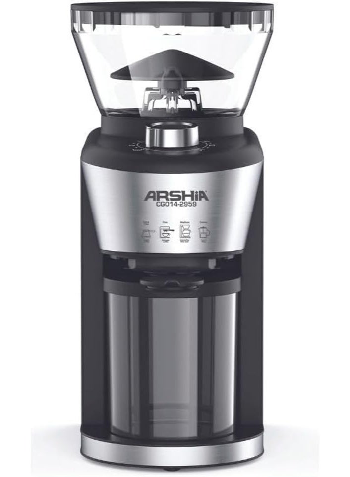 Arshia Arshia Premium Coffee Grinder 35 Setting Option Black CG014-2959 - Image 4