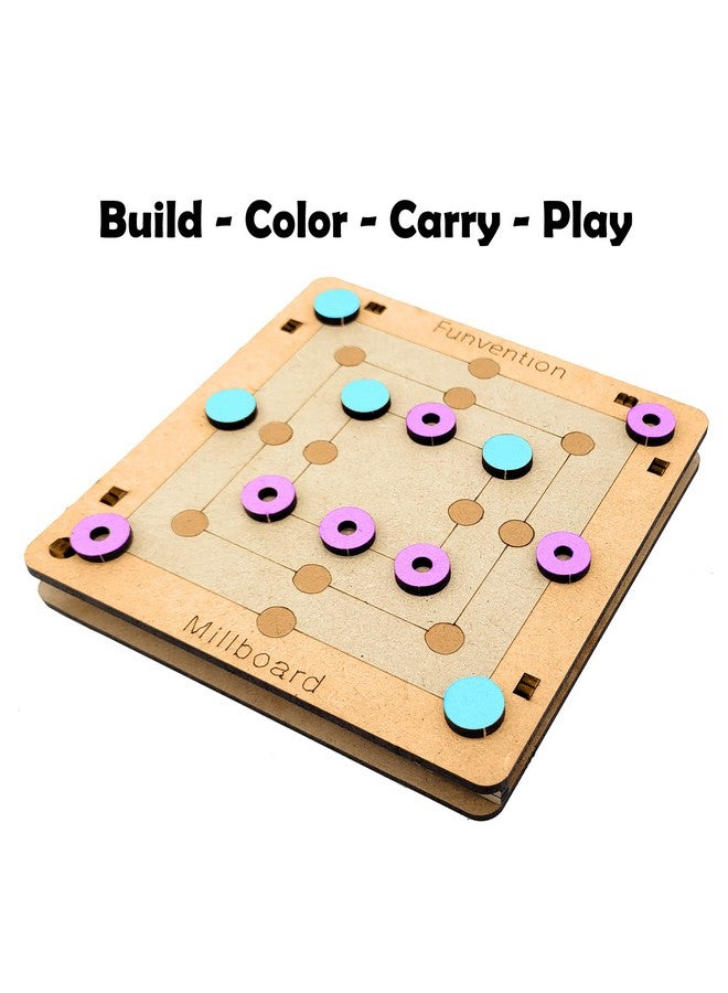 فنفينشين مجموعة Funvention من 8 ألعاب سفر جيبية يمكنك صنعها بنفسك (لعبة إكس أو، لعبة الشطرنج، لعبة الداما، لعبة تانجرام، لعبة ميلبورد، لعبة ديجي بزل، لعبة فيفتين آند أنيمال بازل) للأطفال بعمر 4 سنوات فما فوق، لعبة لوحية عائلية، أفضل هدايا عيد الميلاد - Image 1