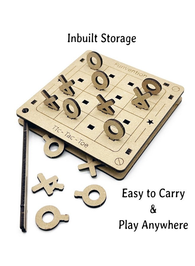 فنفينشين مجموعة Funvention من 8 ألعاب سفر جيبية يمكنك صنعها بنفسك (لعبة إكس أو، لعبة الشطرنج، لعبة الداما، لعبة تانجرام، لعبة ميلبورد، لعبة ديجي بزل، لعبة فيفتين آند أنيمال بازل) للأطفال بعمر 4 سنوات فما فوق، لعبة لوحية عائلية، أفضل هدايا عيد الميلاد - Image 2