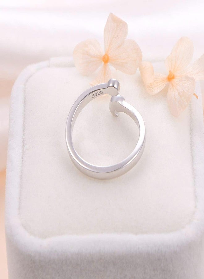 Ladytree This Too Shall Pass Ring Sterling Silver Semicolon Adjustable Ring Inspirational Encouragement Jewelry Size 9 - Image 5