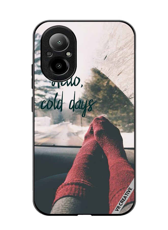 VR CREATIVE Protective Case Cover For Realme C67 4G Hello Cold Days Design Multicolour - Image 1