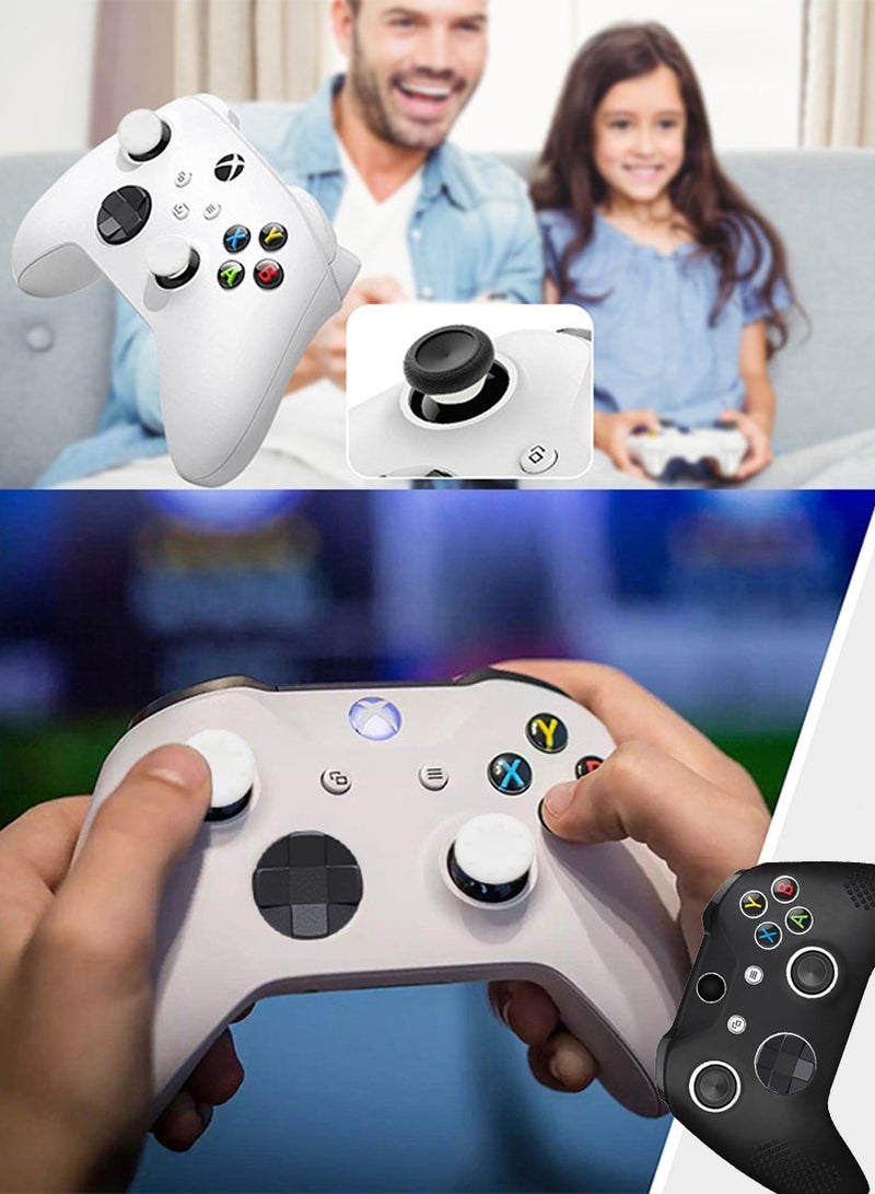 2 pcs Soft Silicone Cover for Xbox One/One S Controller, Non-slip Skin Cover, Interference-free Full Cover for Xbox One Slim Wireless Controller with 4 Thumb Grip Covers. - Image 3