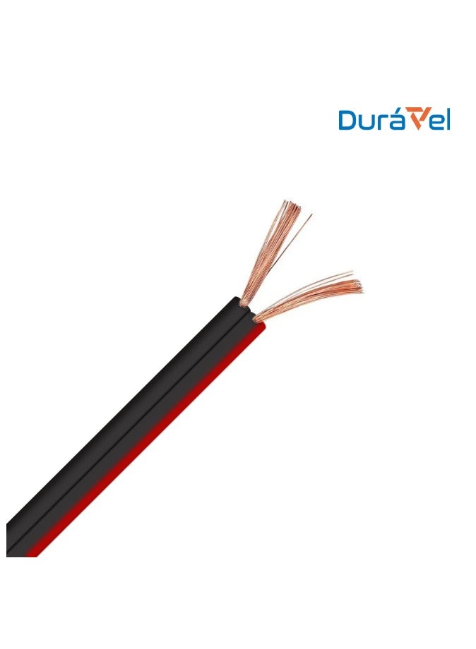 Duravel Duravel Electrical Cable Wire, 2-Core Copper, Black PVC Insulated Twin Flexible Copper Cable for Extension Power Wire Home Small Electrical Wiring (BLACK-0.75MM, 20 METER)  - Image 2
