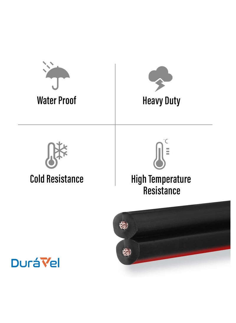 Duravel Duravel Electrical Cable Wire, 2-Core Copper, Black PVC Insulated Twin Flexible Copper Cable for Extension Power Wire Home Small Electrical Wiring (BLACK-0.75MM, 20 METER)  - Image 4