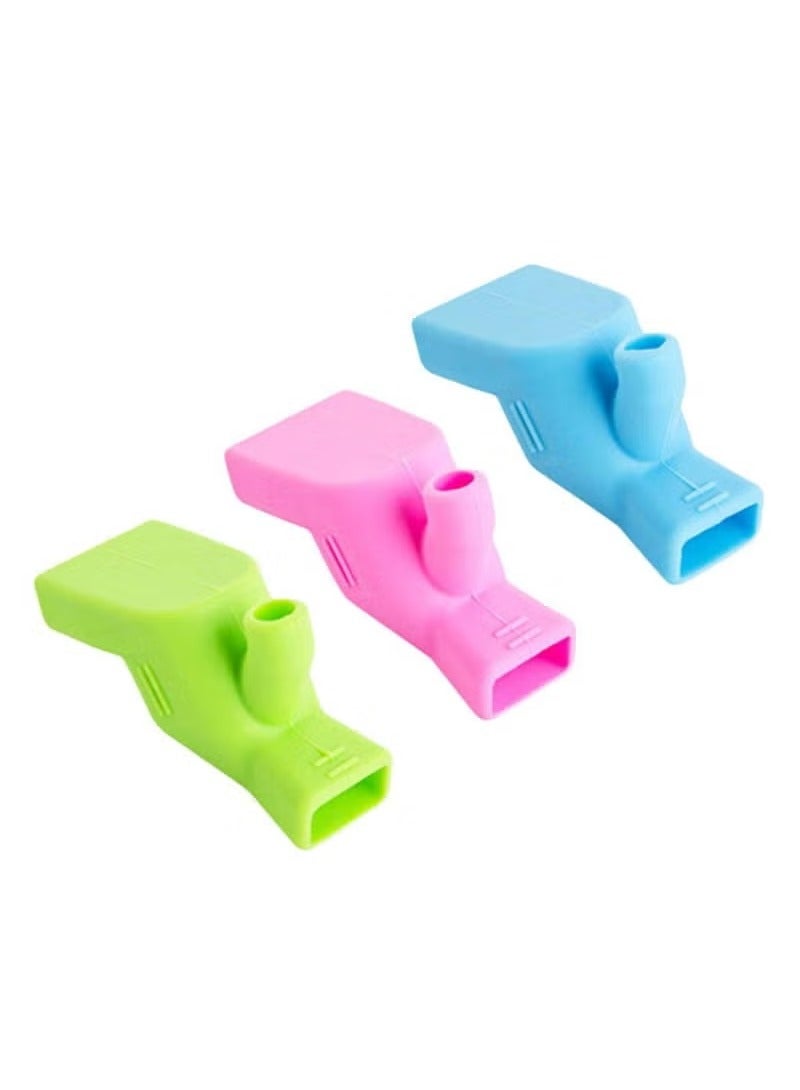 Geustos 3pcsKitchen Sink Faucet Extender Rubber Elastic Nozzle Guide Children Water Saving Tap Extension for Bathroom Accessories - Image 1