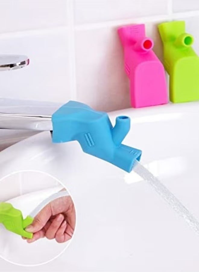 Geustos 3pcsKitchen Sink Faucet Extender Rubber Elastic Nozzle Guide Children Water Saving Tap Extension for Bathroom Accessories - Image 5