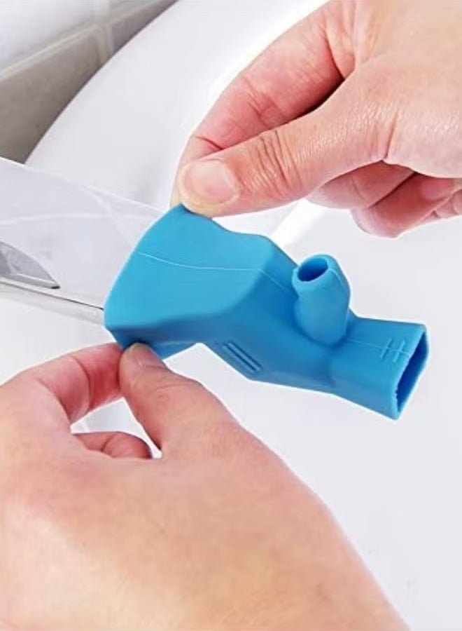 Geustos 3pcsKitchen Sink Faucet Extender Rubber Elastic Nozzle Guide Children Water Saving Tap Extension for Bathroom Accessories - Image 4