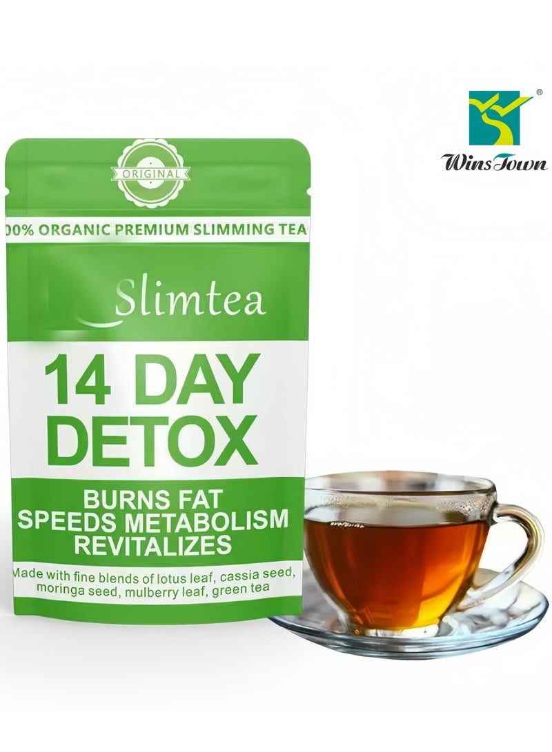 وينز تاون أكياس شاي التنقية للبطن - لدعم الهضم الصحي والت新陈代謝 - 14 أكياس - Image 1