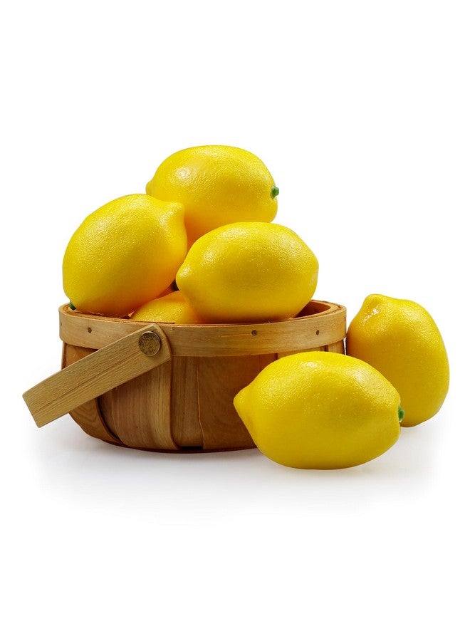 Lorigun 12 Pcs Fake Lemons,Artificial Yellow Lemons Artificial Fruits Faux Lemon Lifelike Simulation for Kichen Party Chirstmas Decor Photography Prop - Image 1