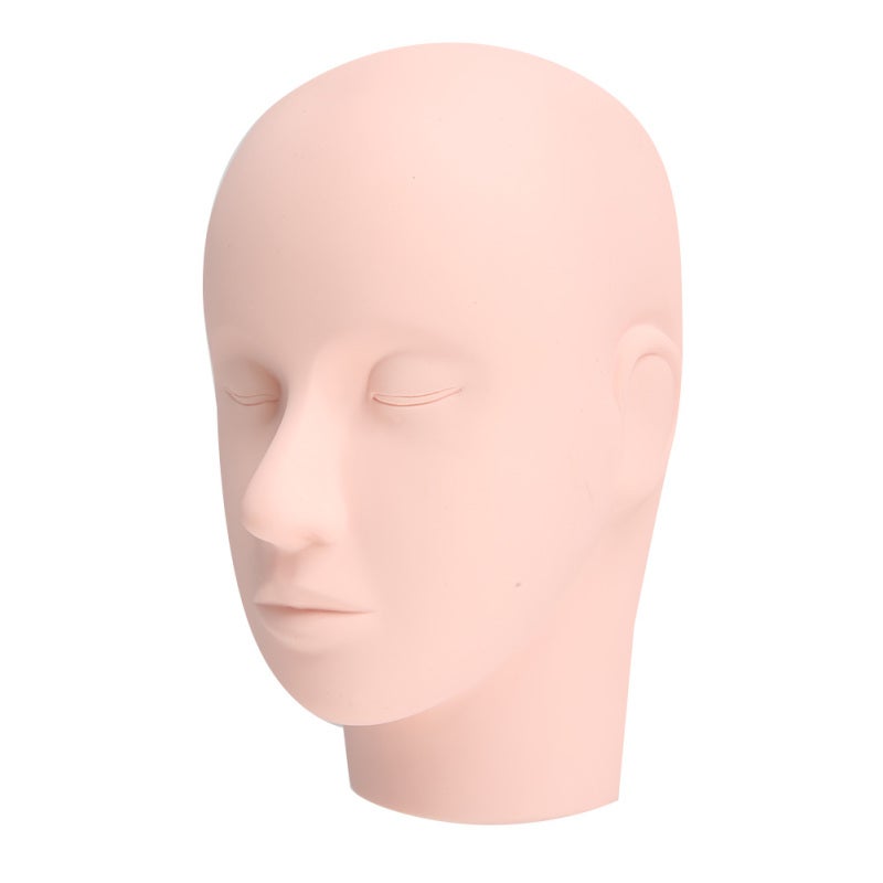 Soft Silicone Makeup Practice Mannequin 3D Double-Fold Eyelid Highly Simulation Skin - Comfortable Hand Feel Microblading Practice Head for Beauty Students Makeup Technique Training - Image 2