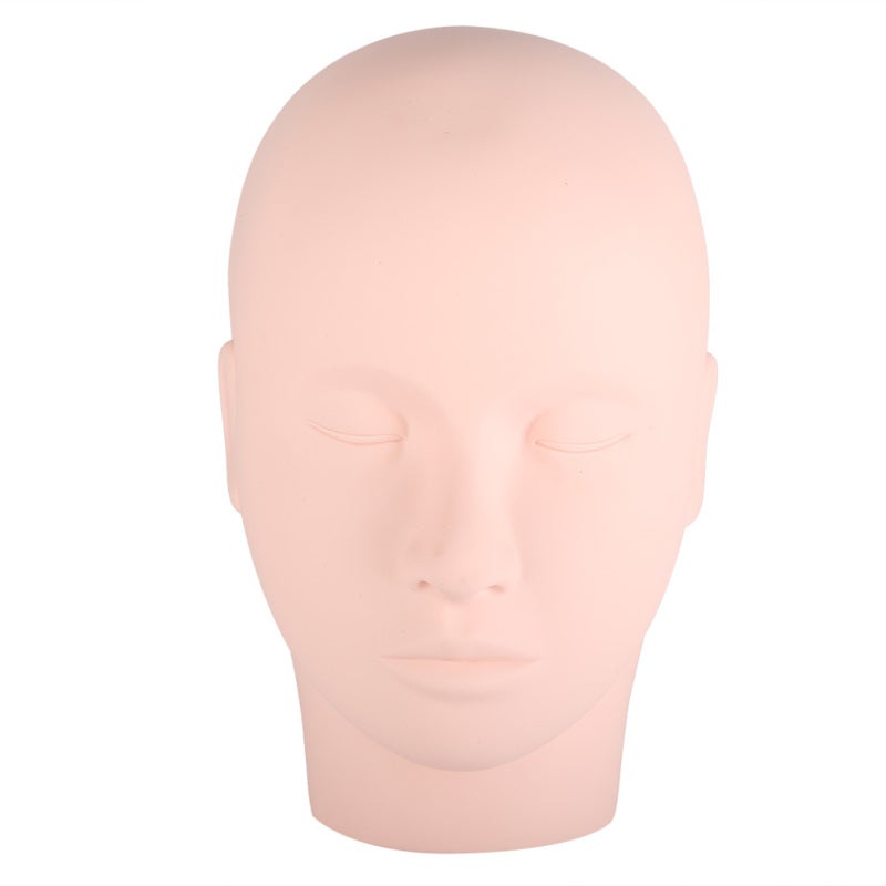 Soft Silicone Makeup Practice Mannequin 3D Double-Fold Eyelid Highly Simulation Skin - Comfortable Hand Feel Microblading Practice Head for Beauty Students Makeup Technique Training - Image 1