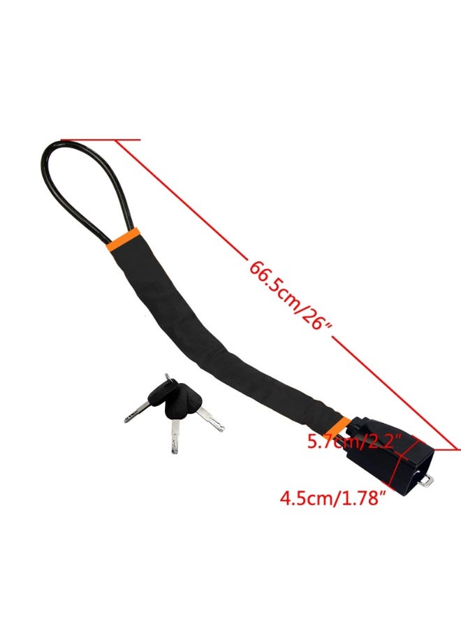 Halamodo Car Steering Wheel Lock, Seat Belt Lock, Anti-Theft Device, Max 17 Inch Length, Small and Light-Weight, Multi-Functional, Fit Most Vehicle, SUV, Golf Cart Security (Black) - Image 2