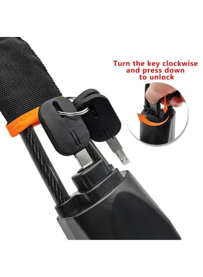 Halamodo Car Steering Wheel Lock, Seat Belt Lock, Anti-Theft Device, Max 17 Inch Length, Small and Light-Weight, Multi-Functional, Fit Most Vehicle, SUV, Golf Cart Security (Black) - Image 4
