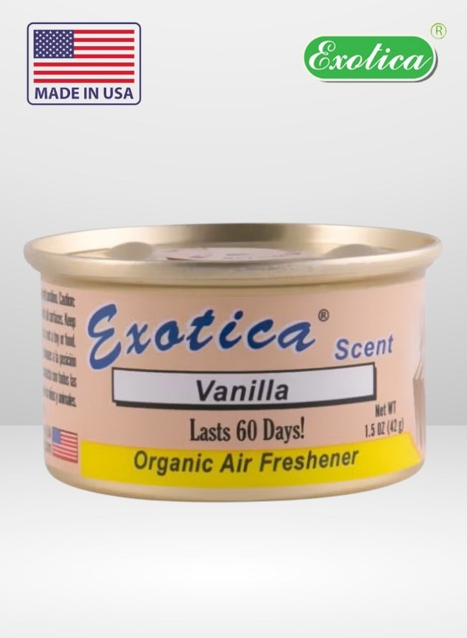 إكزوتيكا اكزوتيكا معطر السيارة جو امريكي برائحة الفانيلا العضوية