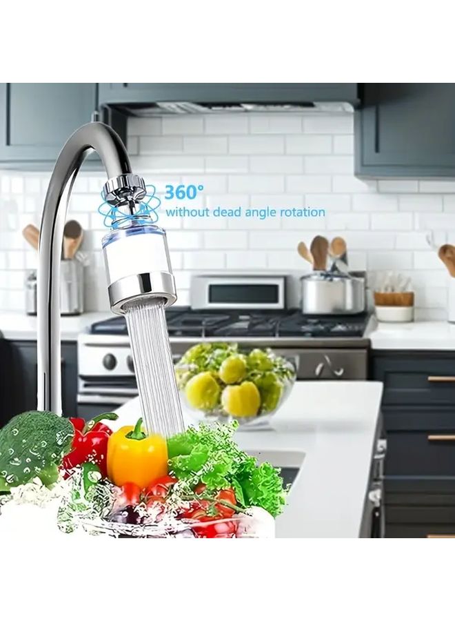 360 Degree Rotating Faucet Aerator Filter Removes Chlorine Fluoride Heavy Metals Softens Water 1pc - Image 2