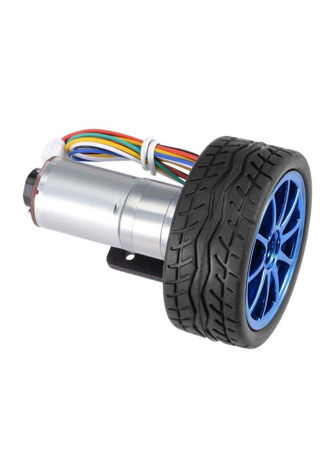 Garosa Dc 6V Diy Encoder Gear Motor With Mounting Bracket 65Mm Wheel Kit Micro Speed Reduction Motor Mini Motor For Smart Car Robot Model Diy Engine Toy(100Rpm)  - Image 3