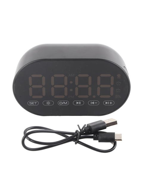 Intelligent AI Alarm Clock Students Learn Electronic Alarm Clock Wireless Bluetooth Speaker for Bedrooms Black Upgrade