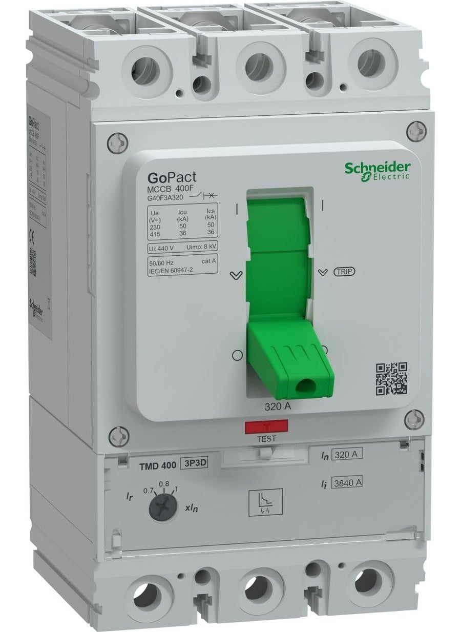 Schneider ,gopact 224-320A 3p Thermal Magnetic Switch 36KA,G40F3A320 