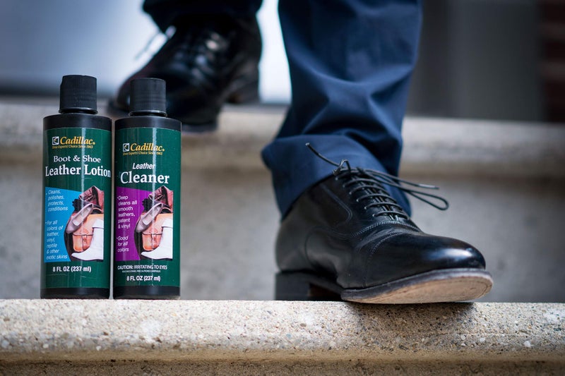 Cadillac Leather Cleaner - Great for Shoes, Boots, Handbags, Car Upholstery, Furniture- Removes Surface Dirt, Grime, Salt and More From Finished Leathers - Image 3