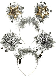 BinaryABC BinaryABC Happy New Year Headband TiaraHappy New Year Headbands with Star Boppers2025 New Years Eve Party SuppliesNew Years Party Favors2Pcs 