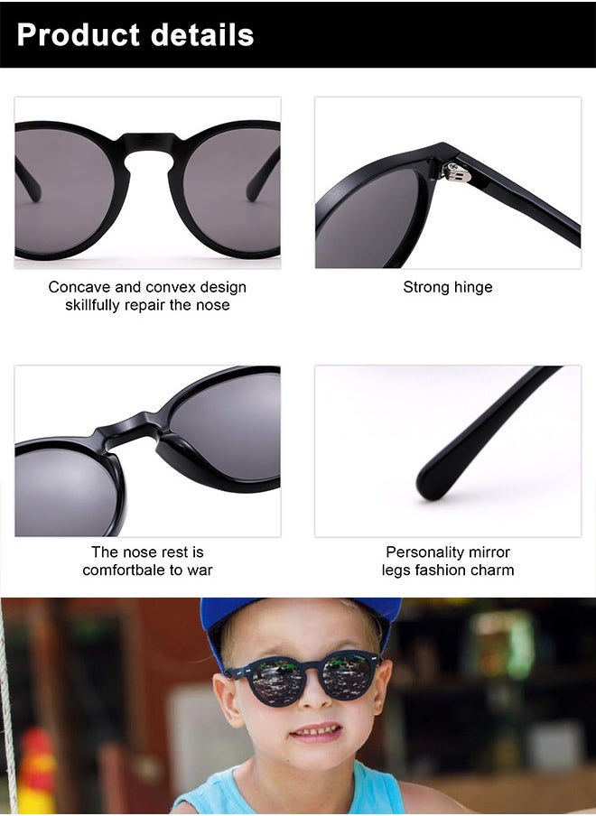 AZorb Polarised Kids Sunglasses Boys Girls Round Sun Glassess Childrens Sunglass Cool Circle Kid Sun Glasses UV400 Protection Shades for Child Age 3-12  - Image 2