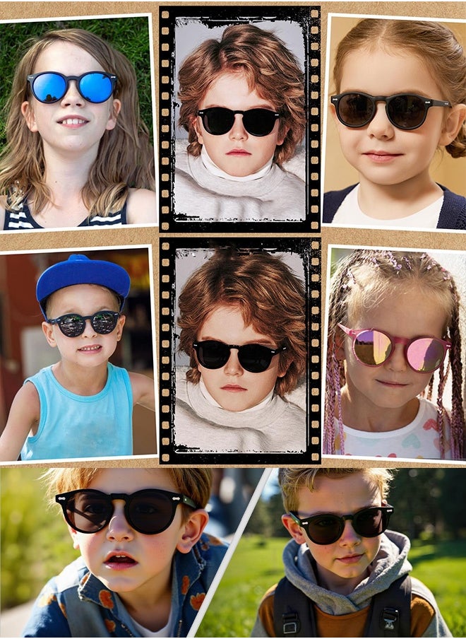 AZorb Polarised Kids Sunglasses Boys Girls Round Sun Glassess Childrens Sunglass Cool Circle Kid Sun Glasses UV400 Protection Shades for Child Age 3-12  - Image 4