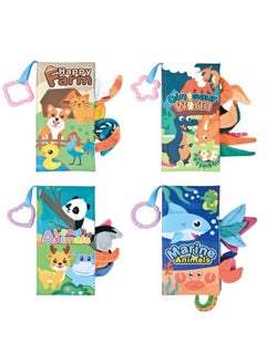 Generic Children's Tail Cloth Book Educational Toy Book Tearable Baby Cloth Book Ringing Paper Enlightenment Book Early Education Toys-Color:Cloth Book Suit (3 Copies)  - Image 2