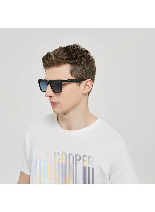 Lee Cooper  Polarized Sunglasses Shiny Black Frame Gr. Blue Mirror Lens 50mm  - LC1021C03  | Best Price UAE
