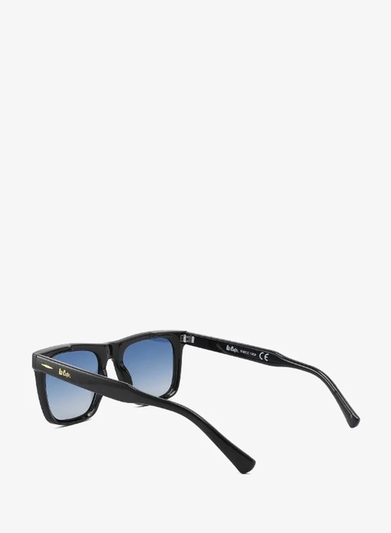 Lee Cooper  Polarized Sunglasses Shiny Black Frame Gr. Blue Mirror Lens 50mm  - LC1021C03  | Best Price UAE