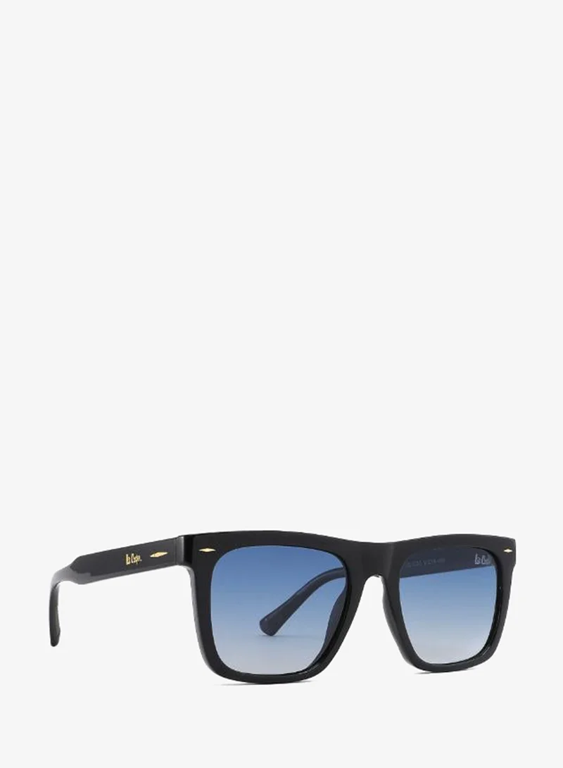 Lee Cooper Polarized Sunglasses Shiny Black Frame Gr. Blue Mirror Lens 50mm  - LC1021C03