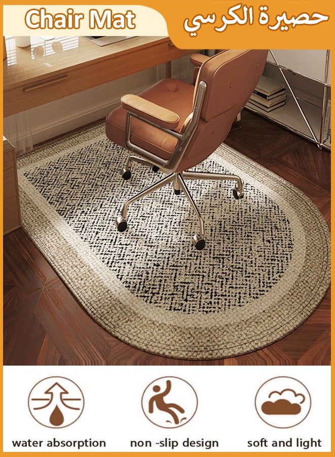 Office Chair Mat,Noise-proof Home Office Chair Mat for Hard Floor ,Wear-Resistant Office Bedroom Floor Protection Mat,Office Chair Mat for Rolling Chairs,Large Anti-Slip Computer Chair Mat Rug for Office/Home,Machine Washable Chair Mat 60x90cm - Image 1