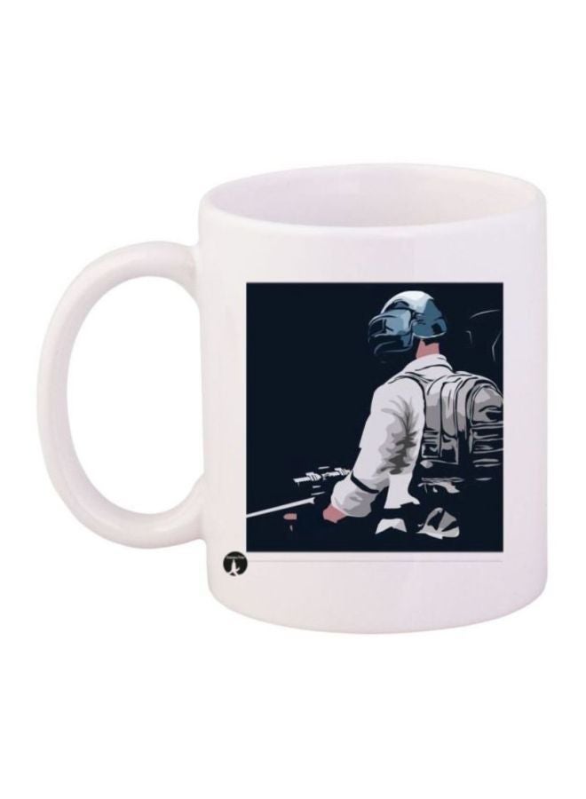 RYN PUBG Printed Coffee Mug White/Black/Blue