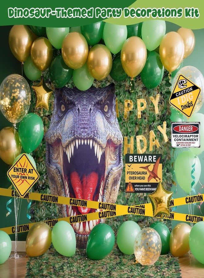 Presentastic Halloween Dinosaur Trunk or Treat Car Decorations Kit for SUV, Car-Safe Setup & Reusable Realistic Dino Tarp & Stickers for Jurassic Park Theme Party Haunted House Archway Garage Decor - Image 2