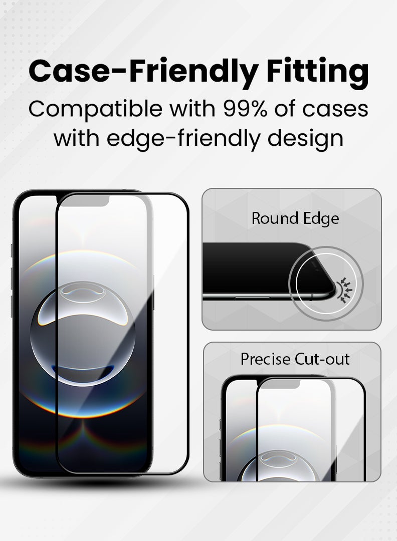 MUDISO Screen Protector For Apple iPhone 17e/ 16e 6.1 Inch 9H Hardness Tempered Glass Film, Bubble Free Easy Installation, Full Coverage, Anti Scratch And Touch Sensitive - Image 4