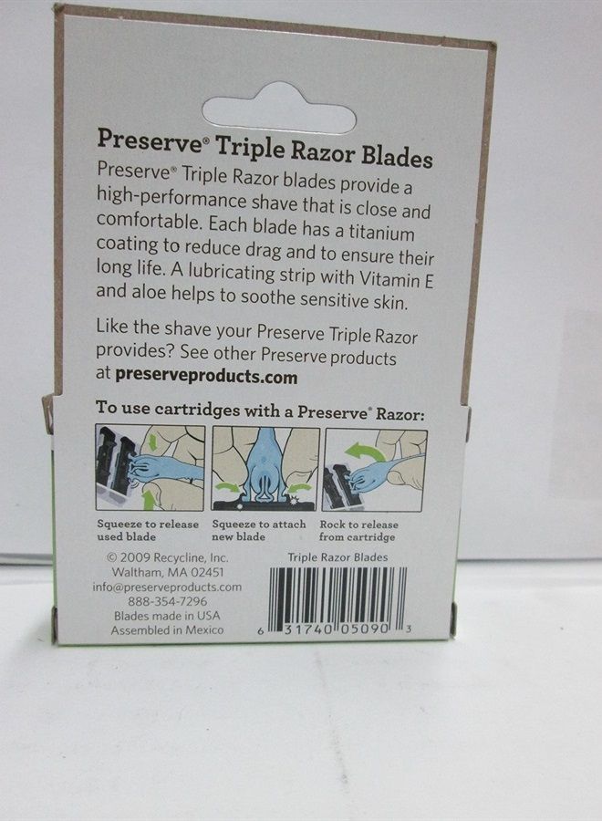 PRE-5091P2 Triple Razor Replacement Blade44; 4-Pack. This multi-pack contains 2 packs.