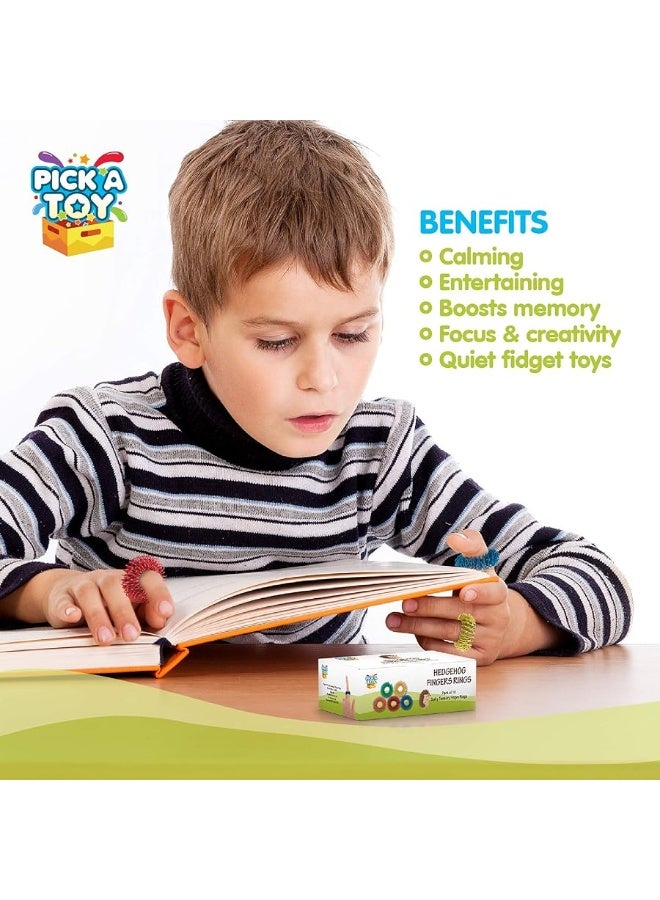 Pick A Toy Stress Relief Fidget Sensory Toys Set 10 Small Quiet Metal Antistress Fingers Rings for Men Women Adults Teens  5 Children  Ideal for People with OCD ADHD ADD  Autism Sensory Desk Games - Image 2